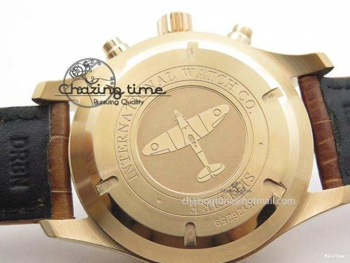 MIROTIME 0512 Youthful Pilot Chrono RG 3878 Gray Dial on Light Brown Leather Strap A 7394